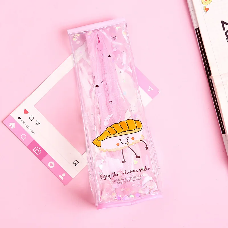 Карандаш Чехол прозрачный trousse школьников cartuchera para lapices школьная etui большой емкости estojo lapis kalem kutusu kawaii - Цвет: 4