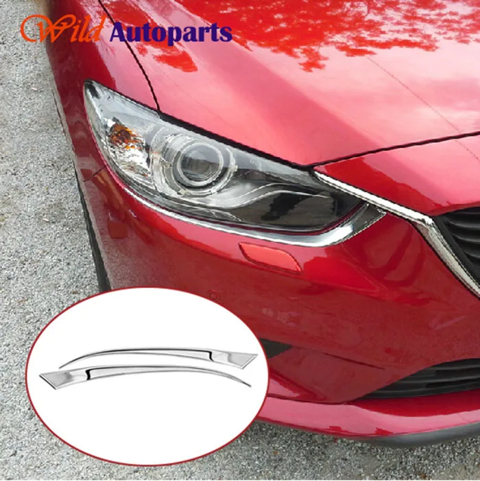 2pcs Chrome Front Head Light Cover Headlight Moldi...