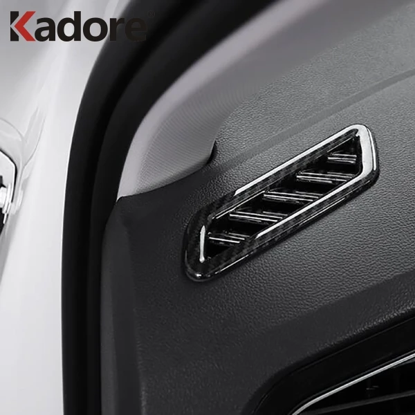 

For Volkswagen T-Roc TROC 2017 2018 2019 Carbon Fiber Car Upper Air Condition Vent Cover Trim Car-styling Interior Accessories