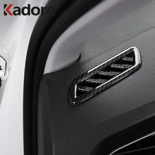 Для Volkswagen VW T-Roc TROC 2017 2019 2018 автомобиль верхний кондиционер вентиляционная крышка Накладка автомобиля-Стайлинг интерьерные аксессуары 2 шт.
