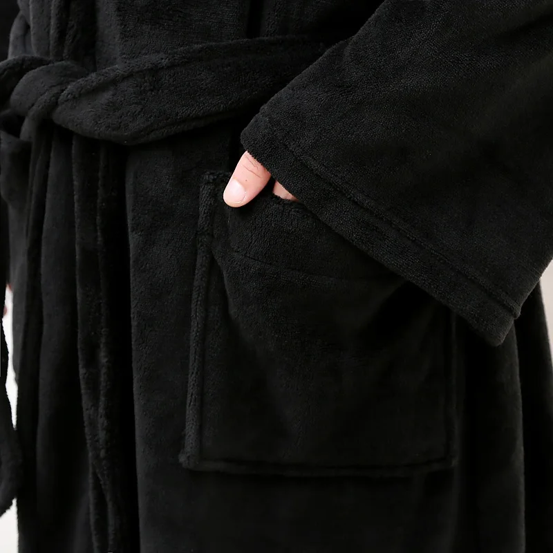 winter oversize Men Flannel Robes coral fleece loose thicken warm Male Bathing Suits plus size pure color autumn Terry Bathrobes winter oversize Men Flannel Robes coral fleece loose thicken warm Male Bathing Suits plus size pure color autumn Terry Bathrobes