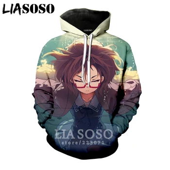 

LIASOSO Winter New Men Women Sweatshirt 3D Print Anime Beyond the Boundary Hoodie Long Sleeve Casual Harajuku Pullover B176-12