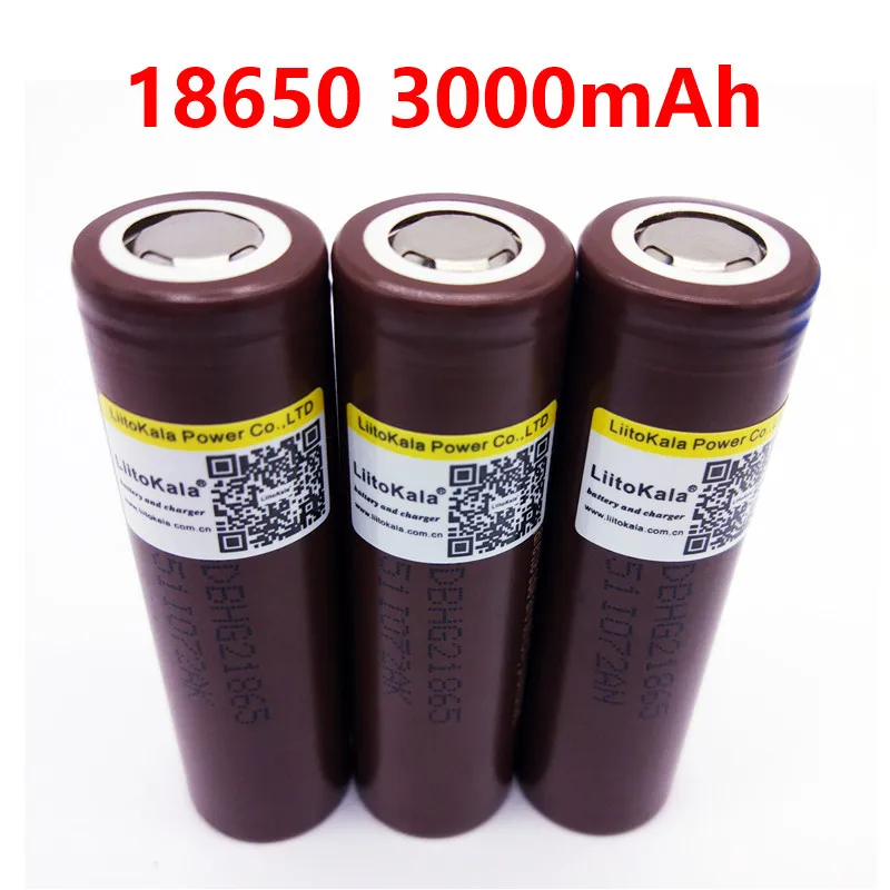 3 шт./лот LiitoKala HG2 18650 3000 мАч электронная аккумуляторные батареи питания высокий