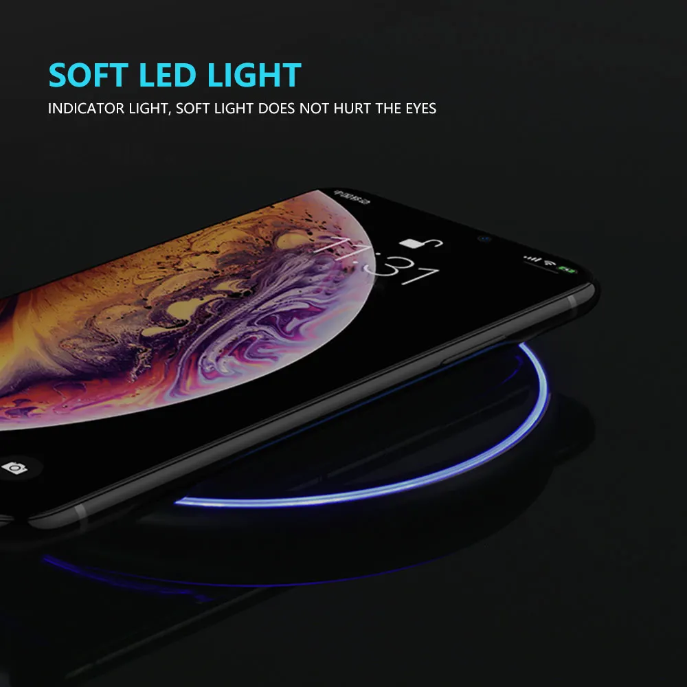 Беспроводное зарядное устройство для Samsung S6 S7 Edge S9 10E Plus Note 8 10 Вт|Зарядные
