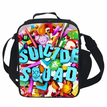 

Suicide Squad Lunch Bag Thermal Food Picnic Lunch Bags for Women kids Men Cooler Lunch Box Bag Tote