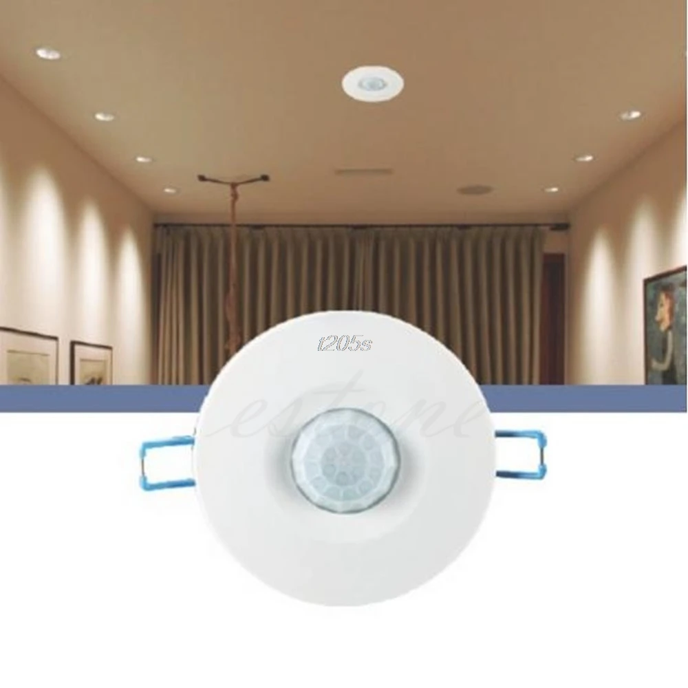 

Hot 220V Recessed PIR Ceiling Occupancy Motion Sensor Detector Light Switch New T15 Drop ship