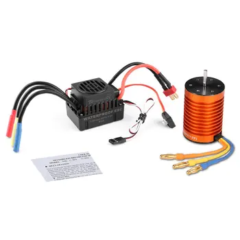 

Rcharlance Mutiple protection features Brushless Power System Combo 4 Pole 3000KV Motor(5.8V/3A BEC) for 1/10 RC Car