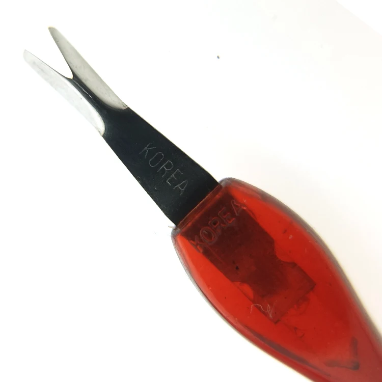 Imported super dead skin fork cuticle pusher V trim peeling knife to