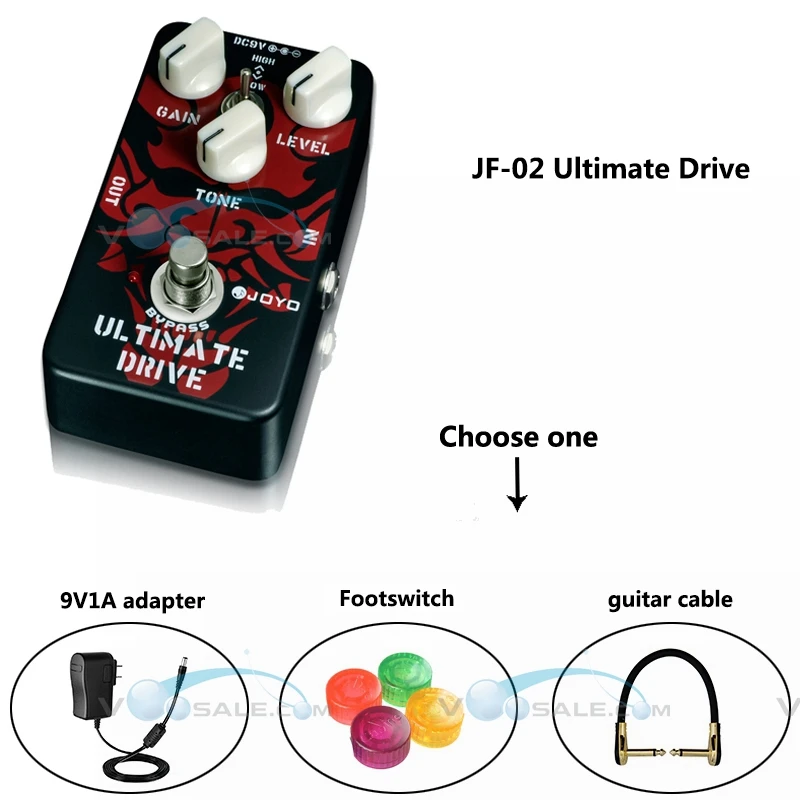 

JOYO JF-02 Ultimate Drive Overdrive Effects Guitar Pedal High Gain Distortion Mini Pedals Aluminum Alloy Guitar Accessories