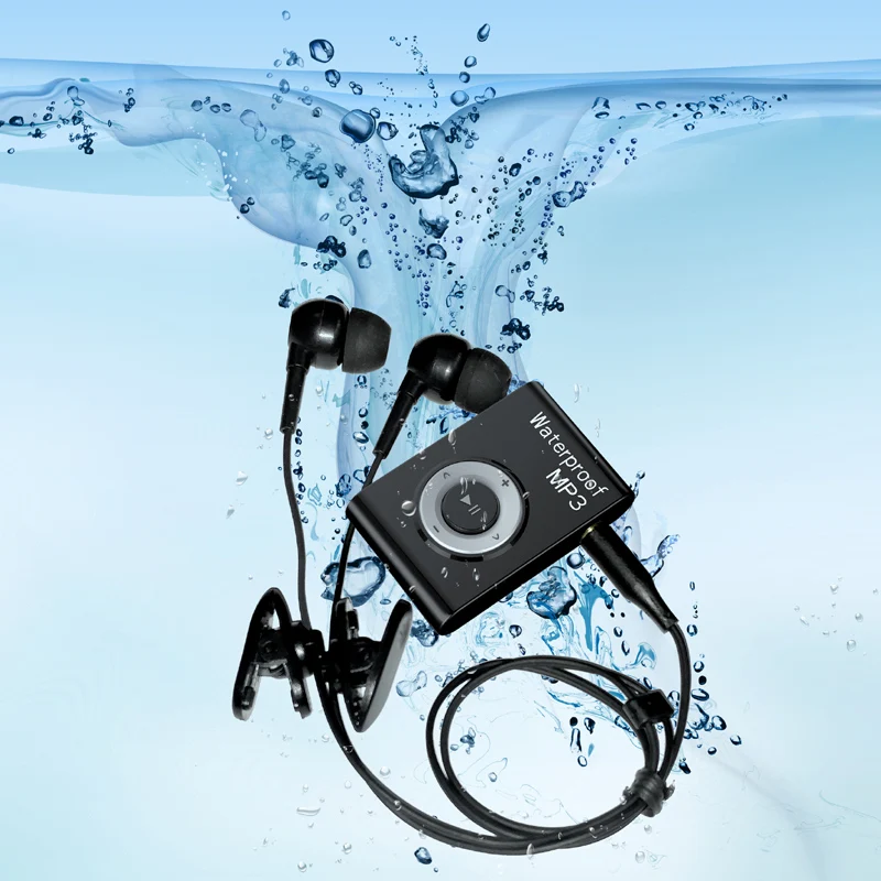 8 ГБ/4 ГБ Водонепроницаемый MP3-плеер Одежда заплыва Сёрфинг спортивные наушники гарнитуры плеера с fm клип Walkman MP3-плеер 10 шт. DHL