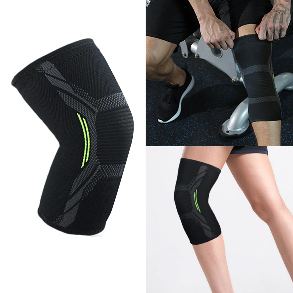 

1PC Antislip Nylon Elastic Breathable Sports Knee Pad For Fitness Running Kneepad Training Cycling Support Protector Safety New