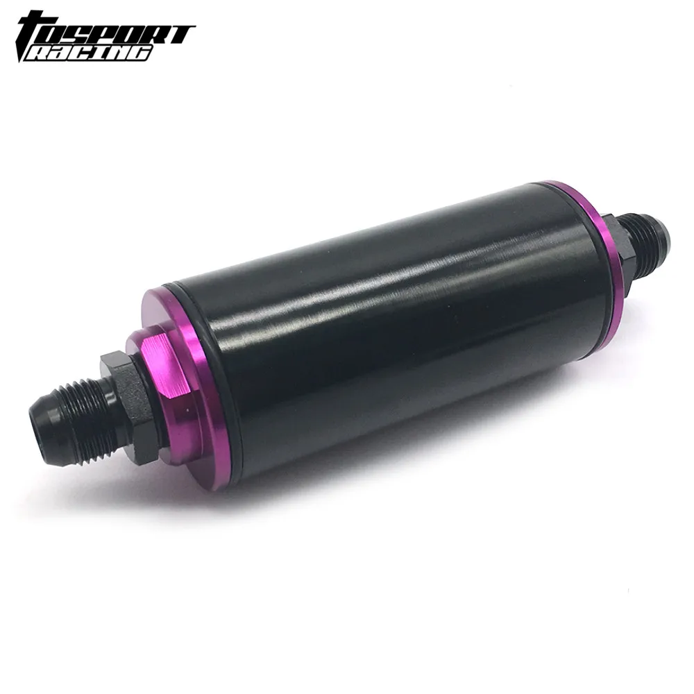 High Flow 100 Micron FUEL FILTER INLINE AN10 AN8 AN6 UNIVERSAL HIGH FLOW TURBO RACE For Honda