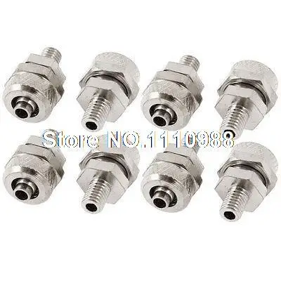 

8 Pcs 5mm Threaded 6mm Hose OD Pneumatic Fuel Gas Air Tube Coupling Connector