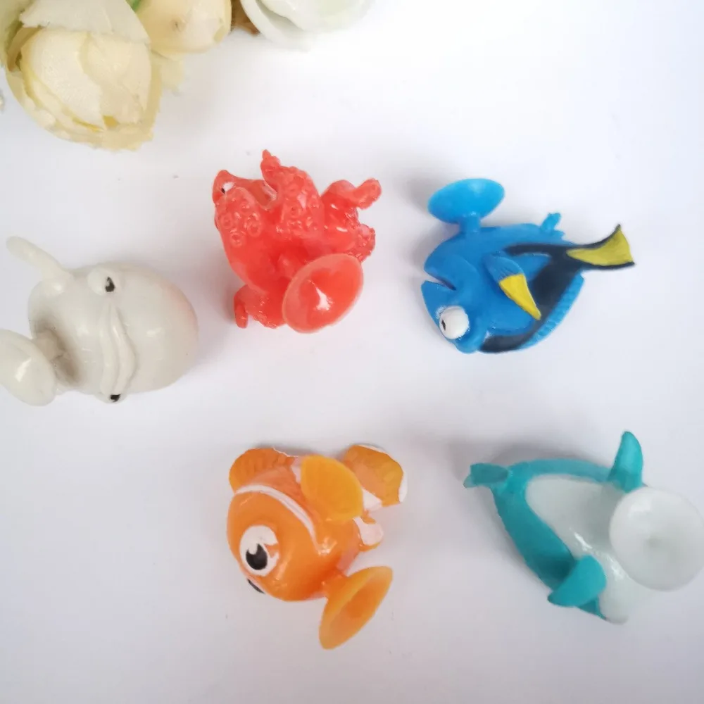 US $15 88 100 Buah 3 Cm Dicampur Bonstiks Sucker Ikan Badut Nemo Mainan Cupule Kartun Ikan Angka Mini Cangkir Hisap Kapsul Model D11 Aksi & Toy