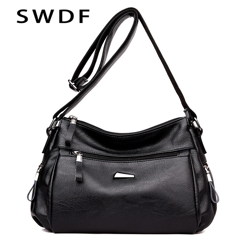 

SWDF Fashion Shoulder Bag In Women's Totes Crossbody Bag For Women Leather Lady Handbag Organizer Purse Sac Designer Casual Tote