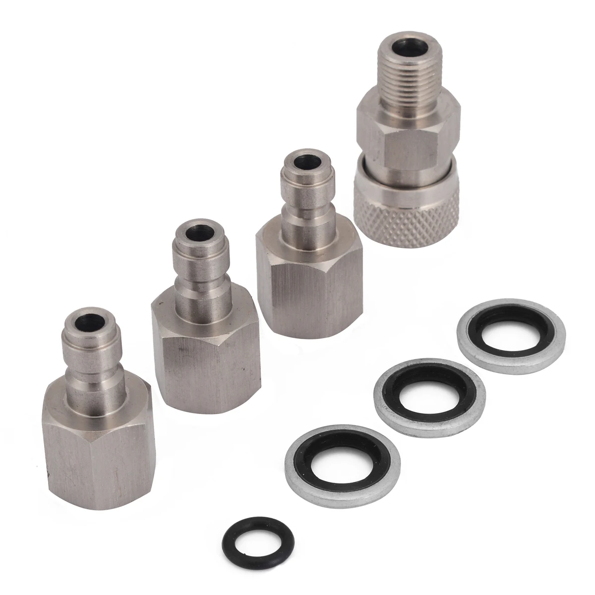 

New Stainless PCP Air Gun Rifle Filling Quick Release Coupler 1/8 BSPP + 3 plugs New Quick Release For Air Tool