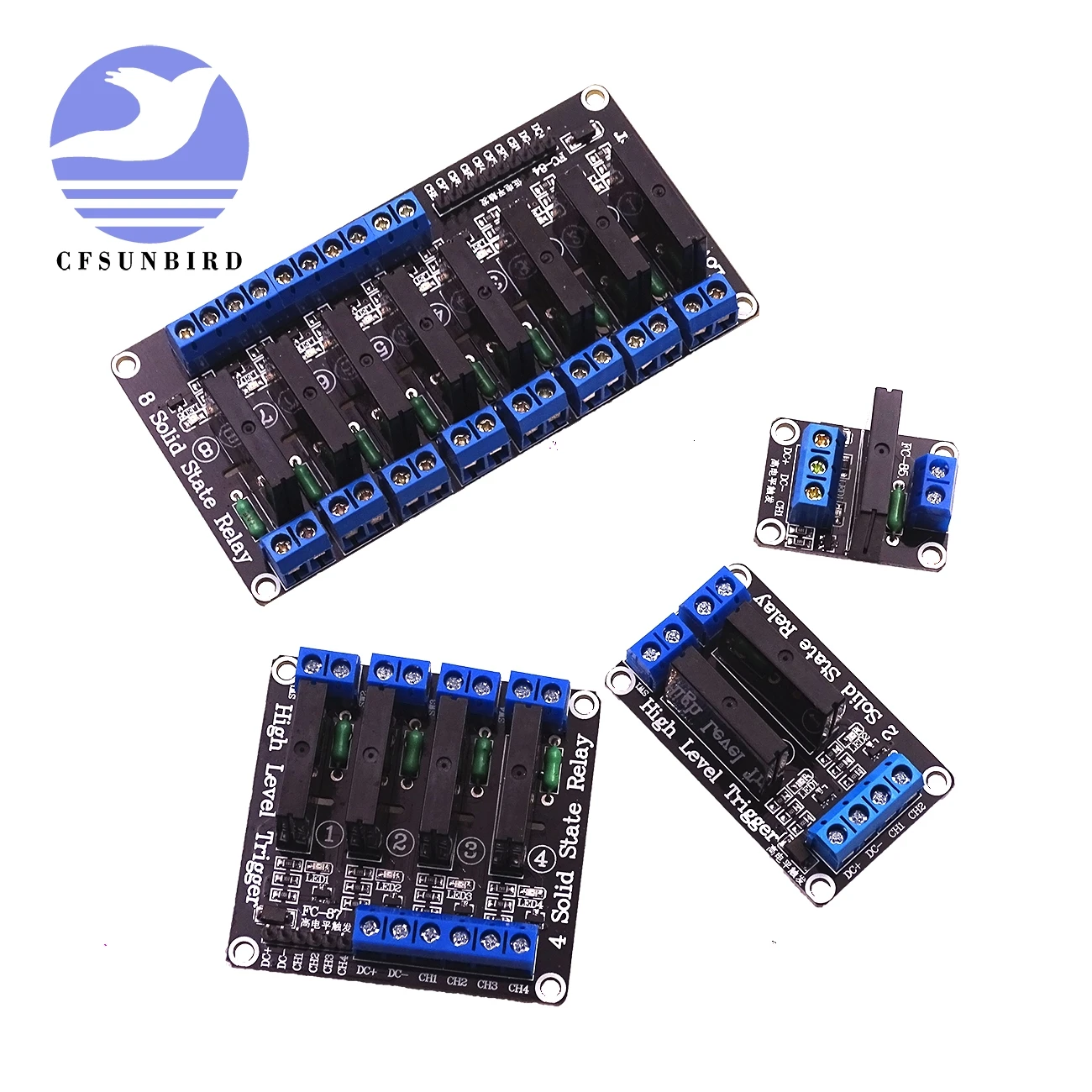 

5V Relay 1 2 4 8 Channel OMRON SSR High Low Level Solid State Relay Module 250V 2A For Arduino