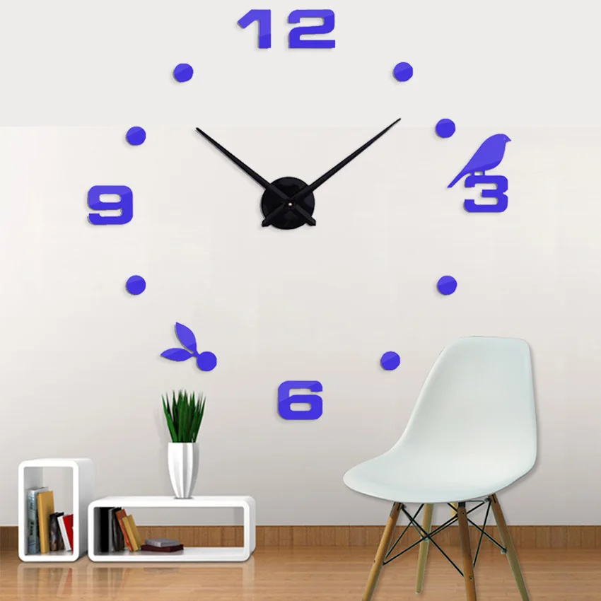 Модные 3D настенные часы большого размера декоративные Horloge Murale хит продаж