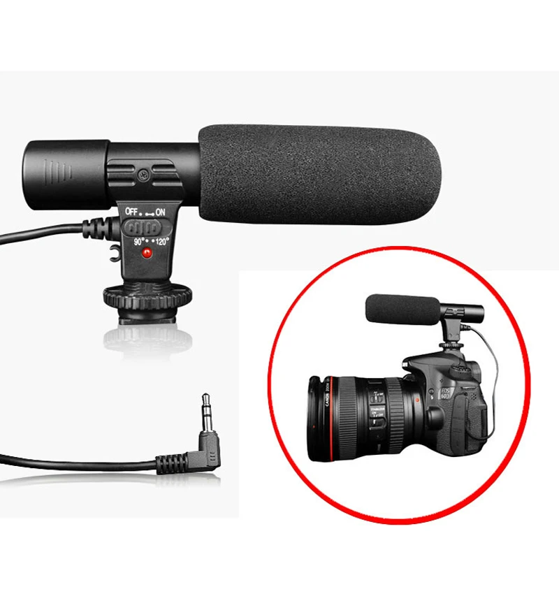 Buy Pro Video Stereo Shotgun On Camera Recording 3.5mm