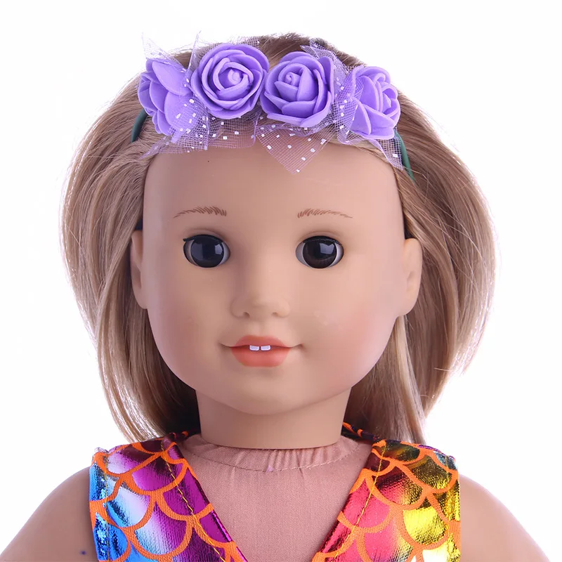 18 Inch American Girl Doll Hair Accessories New Arrival Colorfull Rose