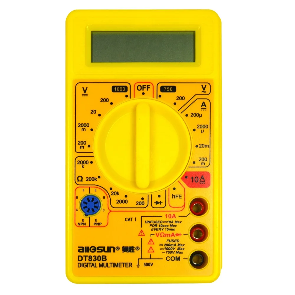 all-sun DT830B Portable multi meter AC/DC Ammeter Voltmeter Ohmmeter Electrical Tester Digital Multimeter all-sun DT830B Portable multi meter AC/DC Ammeter Voltmeter Ohmmeter Electrical Tester Digital Multimeter