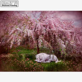 

Full Square/Round 5D DIY Diamond Embroidery pink unicorns Diamond Painting Mosaic Embroidery Home Decor Painting HYY