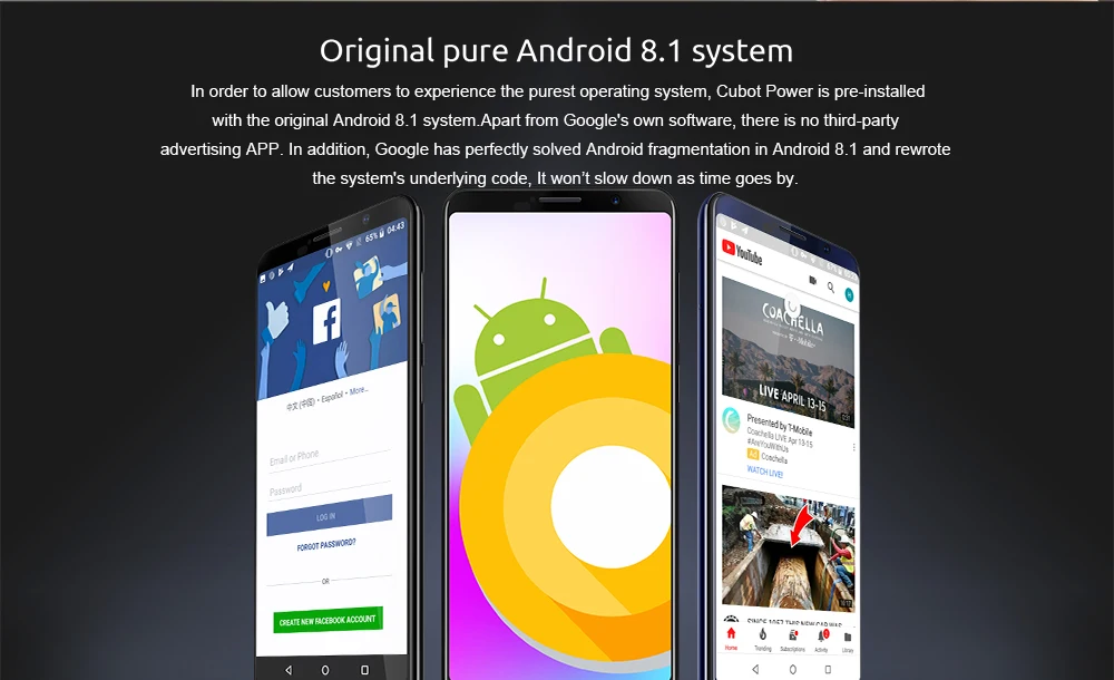 Cubot power Android 8,1 MT6763T, четыре ядра, 6 ГБ ОЗУ, 128 Гб ПЗУ, 5,99 дюйма, FHD+ смартфон, 6000 МП, отпечаток пальца, Celular, мАч, 4G LTE