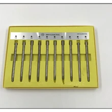 Стальной набор из 10 ручных инструментов 0,6 мм-1,5 мм Presto для часов