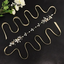 YouLaPan SH43 свадебные ленты серебряный пояс со стразами свадебный пояс-лента жемчужный горный хрусталь свадебный пояс со стразами для подружки невесты жемчужный пояс