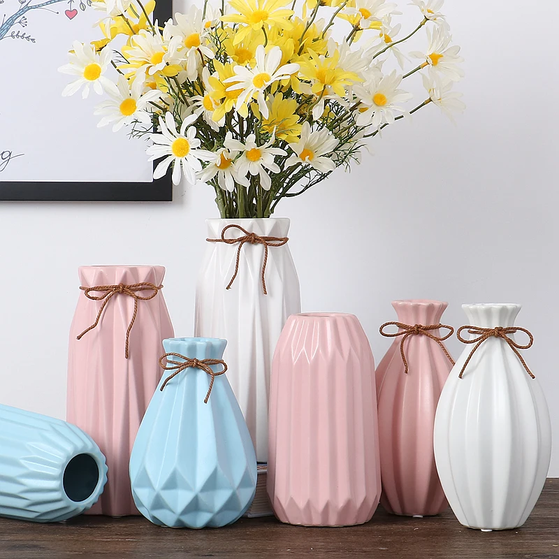 

Nordic home decor flower vase fashion modern ceramic vase inserted dry flowers living room tabletop home decoration accessories