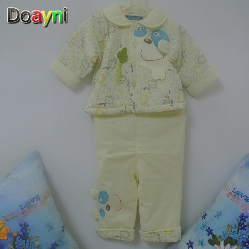 Doayni/Детские хлопковые комплекты одежды с длинными рукавами для детей от 0 до 2 лет