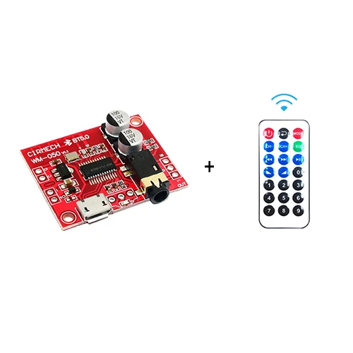 Автомобильный AUX USB источник питания MP3 Bluetooth 5,0 декодер DIY без потерь аудио приемник модуль стерео усилитель Поддержка дистанционного управления - Цвет: Bare Board  Remote