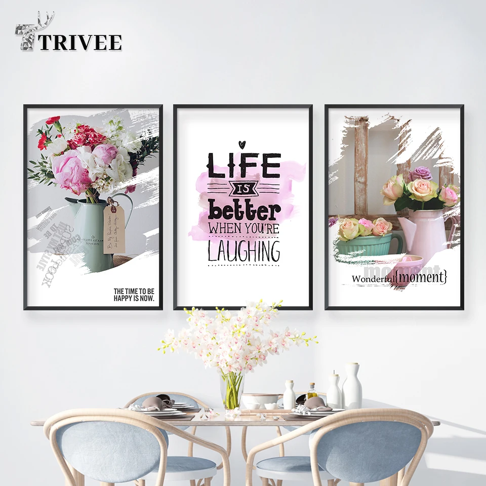 Wonderful Moment Flowers Wall Canvas Art Posters And Prints Multicolored Floral Picture For Living Room Wedding Decor | Дом и сад