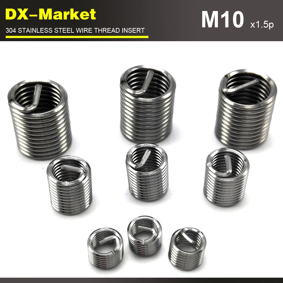 

m10*2D *1.5P , 50pcs , 304 stainless steel Thread Series wire thread insert , chinese high quality fasteners