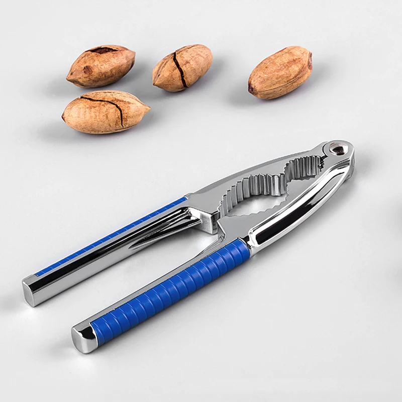 2016 multi function kitchen tool stainless steel nutcracker walnut