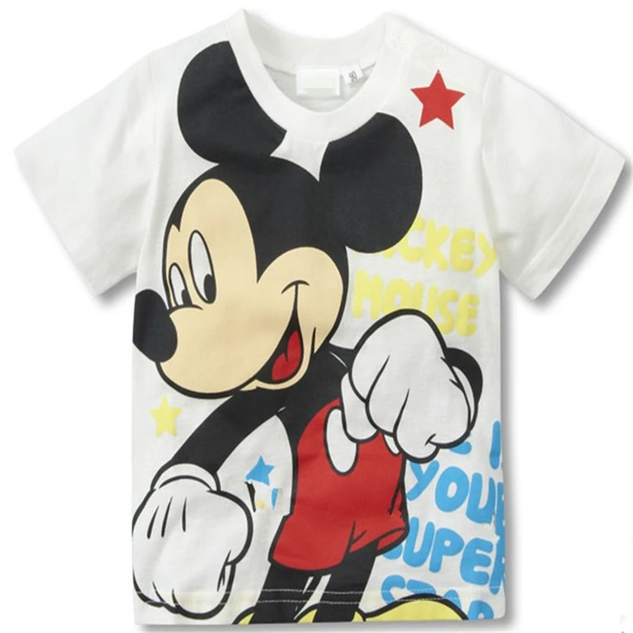

Cartoon animal print summer kid clothes unisex cute boys girls tops micky daisy Donald duke minnie tshirt summer 2019 short tee
