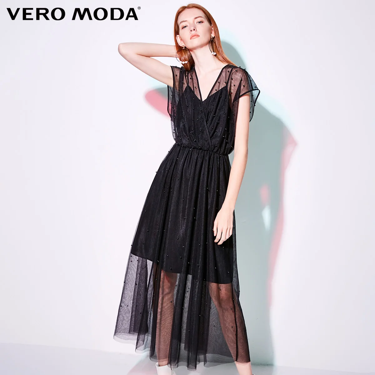 Vero Moda новое женское вечернее платье без рукавов с v-образным вырезом | 31847A505 - Цвет: Black