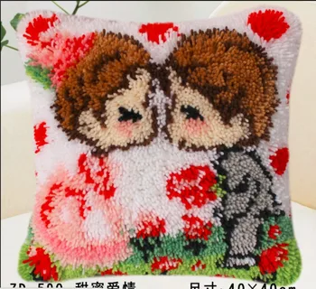 

oneroom Cartoon lovers Latch flowers bear dog Hook kits pillow cover hand craft embroidery DIY Crocheting handmade needlework