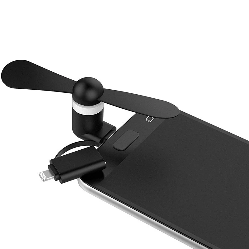 USB вентилятор Binful 2 в 1 выход для iphone 5 6 6s 7 Plus 8 X XS XR|USB-гаджеты| |