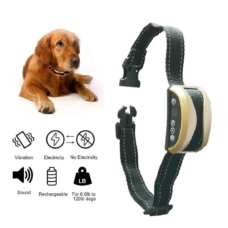 Rechargeable Dog Bark Collar Humanely Stops Barking with 7 Sensitivity