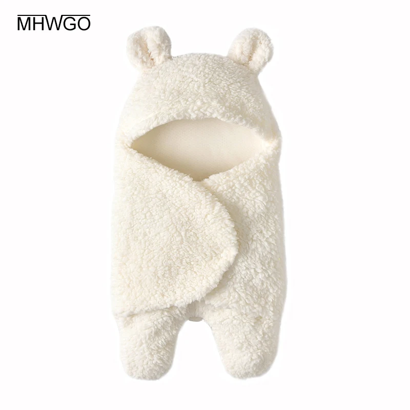 

MHWGO Sleeping Bag Baby Envelope For Discharge Stroller Wool Cotton Cartoon Winter Envelope Sleeping Bag For Children Stroller