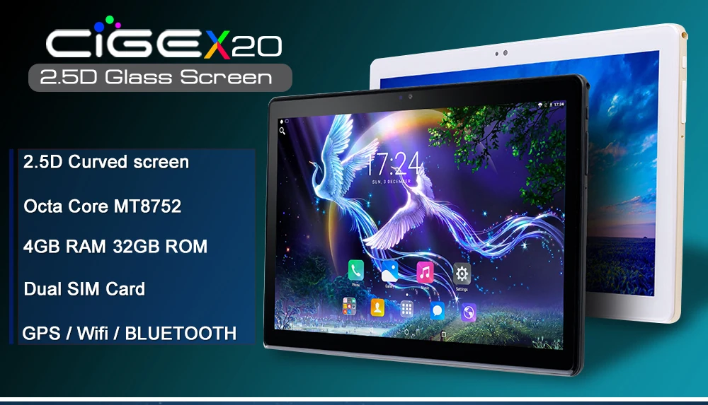 2.5D закаленное стекло 10 дюймов Tablet PC Octa Core 4 ГБ Оперативная память 32 ГБ Встроенная память Dual SIM карты для Android 7,0 wi-Fi 3g 4 г LTE Планшеты 10 10,1 "PAD