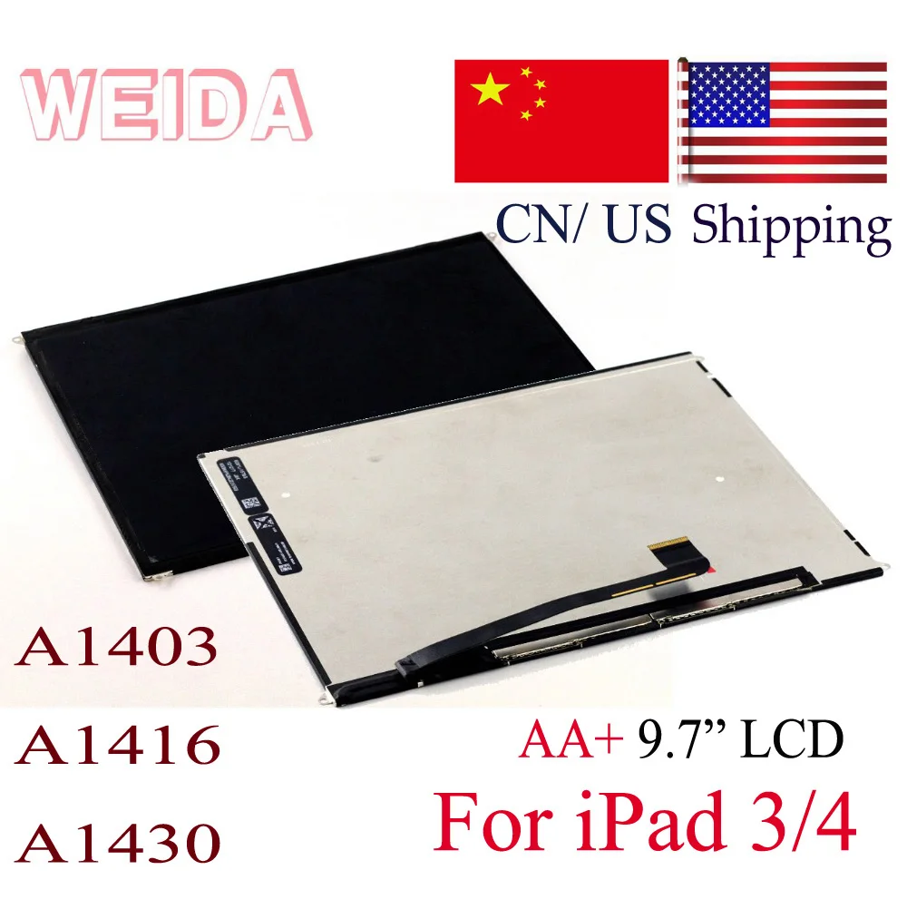 Сменный ЖК-дисплей WEIDA 9 7 дюйма для iPad 3 LCD A1403 A1416 A1430 сенсорный экран без сенсорного
