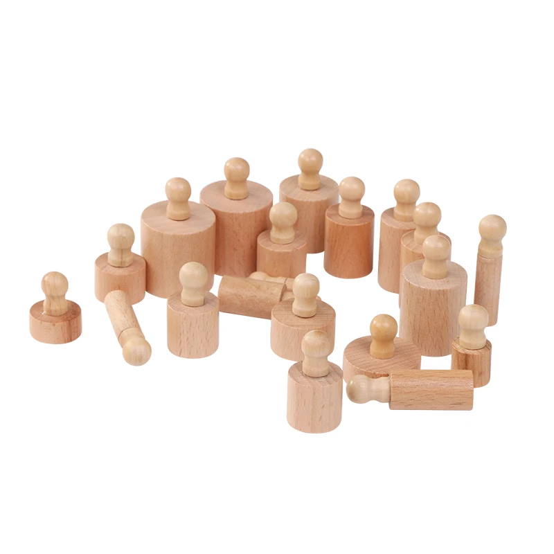 Wooden Toys Montessori Education Cylindrical Sockets Block Toys Baby Development Practice & Senses Family