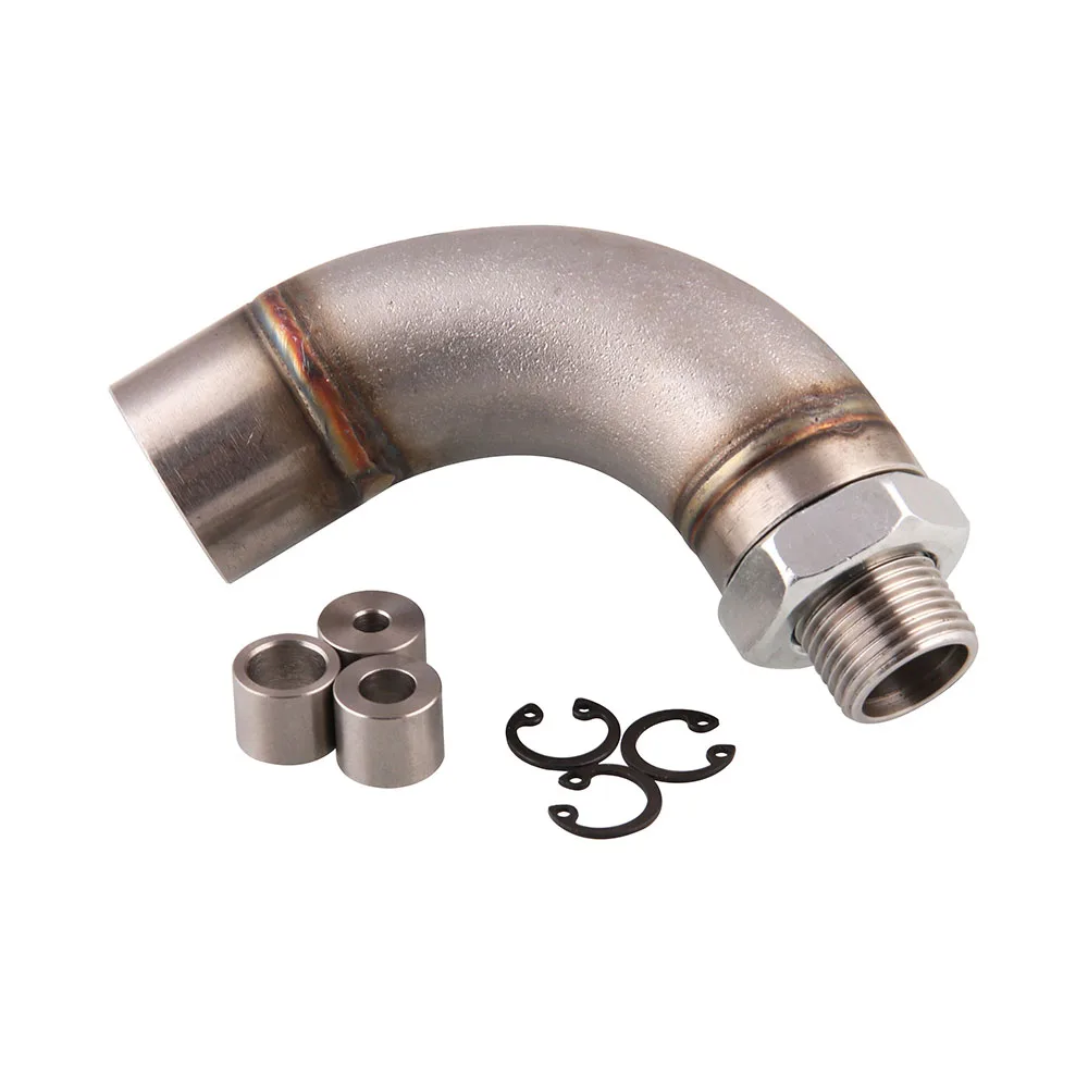 

11619 Car Oxygen Sensor Adapter Male to Female Thread Angled Spacer CEL Engine Fault Code P420 P430 Lambda O2 Sensor Connector