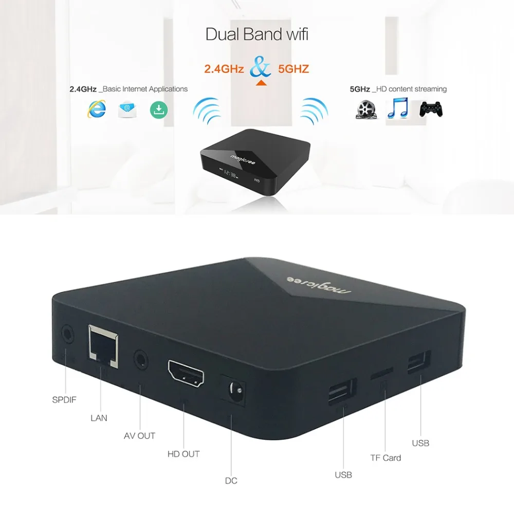 Magicsee N5 التلفزيون مربع الروبوت 7.1.2 الذكية التلفزيون 4 K علبة تلفزيون بروتوكول الإنترنت H.265 Amlogic S905X DDR3 2G RAM/16 G ROM BT4.1 مشغل الوسائط Magicsee N5 التلفزيون مربع الروبوت 7.1.2 الذكية التلفزيون 4 K علبة تلفزيون بروتوكول الإنترنت H.265 Amlogic S905X DDR3 2G RAM/16 G ROM BT4.1 مشغل الوسائط