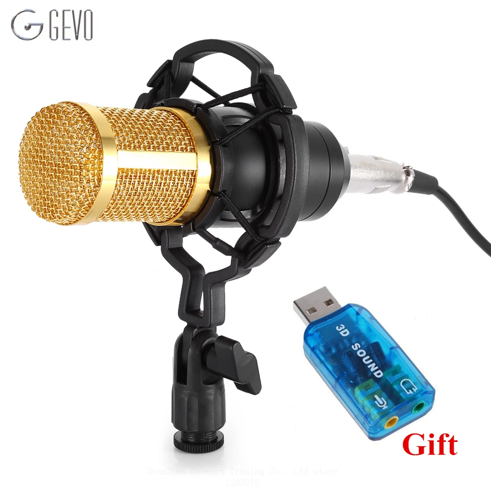 BM 800 Condenser Microphone Professional 3.5mm jack Wired Computer ...