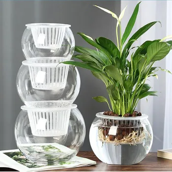 

Free Shipping Diameter=20cm Glass Vase Home Decorative Sitting-room Bedroom Office Flower Decoration Glass Aquarium
