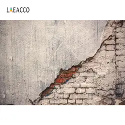Laeacco старый гранж очищенные цемента кирпичная стена портретной фотографии Фоны индивидуальные фотографические фонов для фотостудии