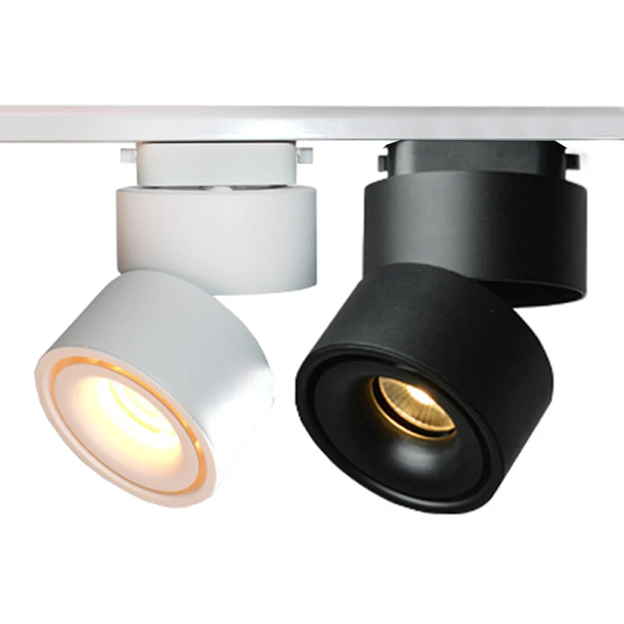 

Thrisdar Modern LED Track Spotlight 7W 10W 12W COB Rail Spotlight Lamp Store Mall 360+90 Angle Adjustable Led Track Light